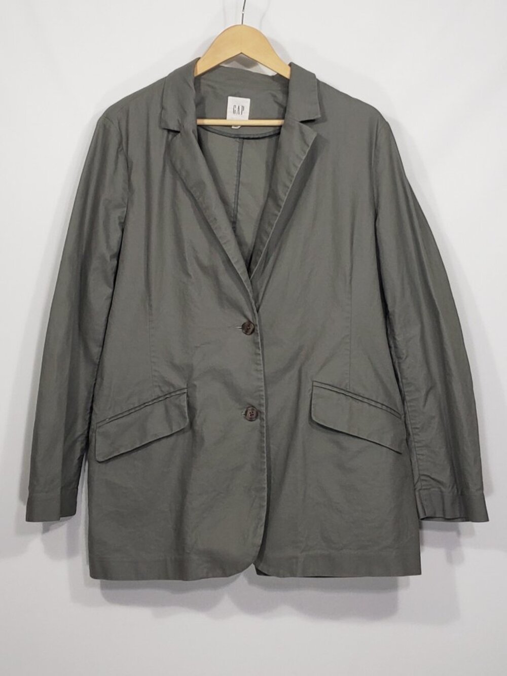 Gap  Olive Green  Cotton  2 Button Blazer  Women's Size 18  Career Office Casual